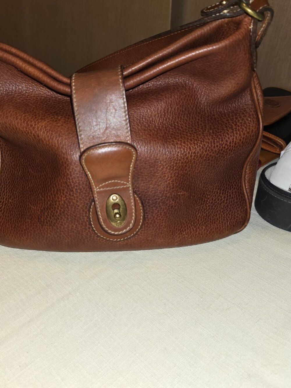 Vintage, rare Coach British tan Slouch crossbody
